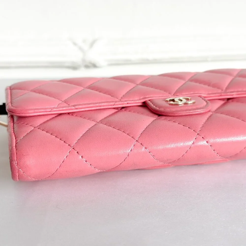 Chanel Classic Flap Wallet Pink Leather - Picture 3 of 16